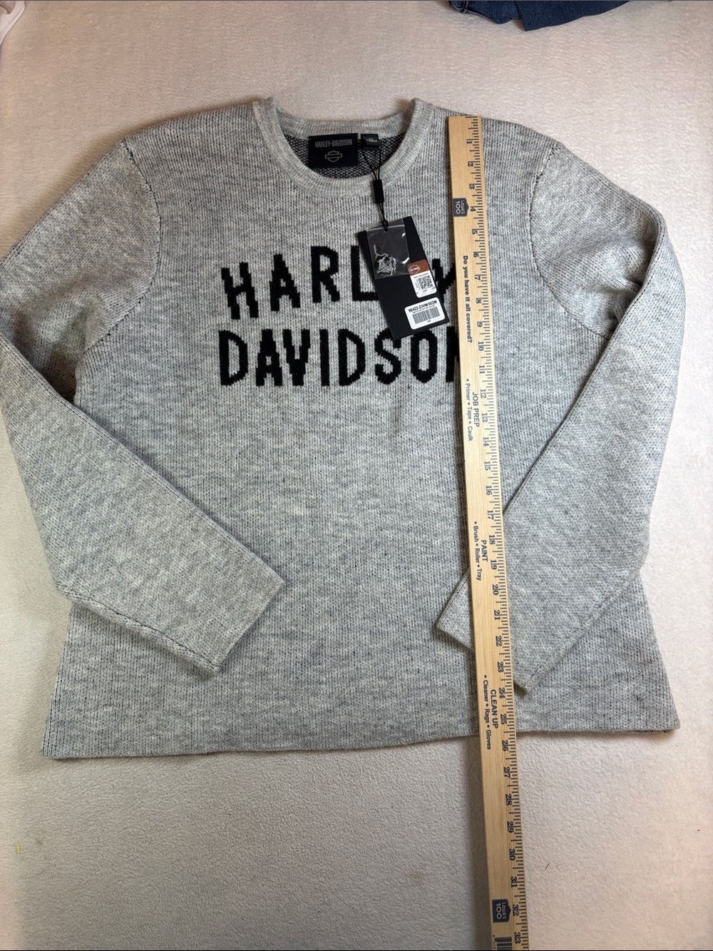 Harley-Davidson Gray Crewneck Sweater with Black Logo